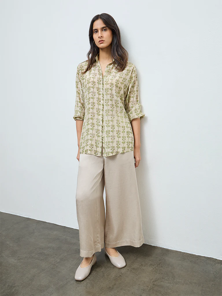 Zuba Green Floral Tunic