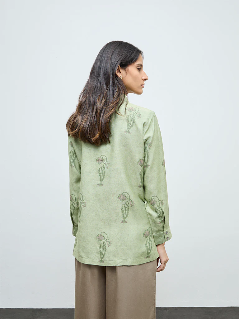 Zuba Green Floral Tunic - Image 4