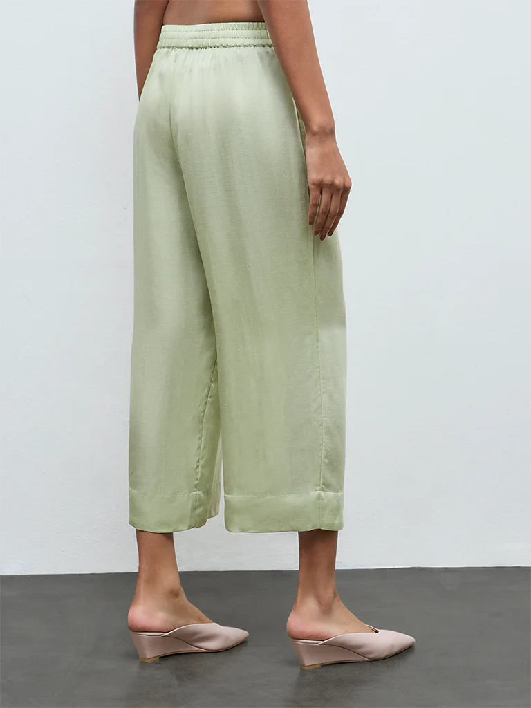 Zuba Green Solid Pants - Image 4