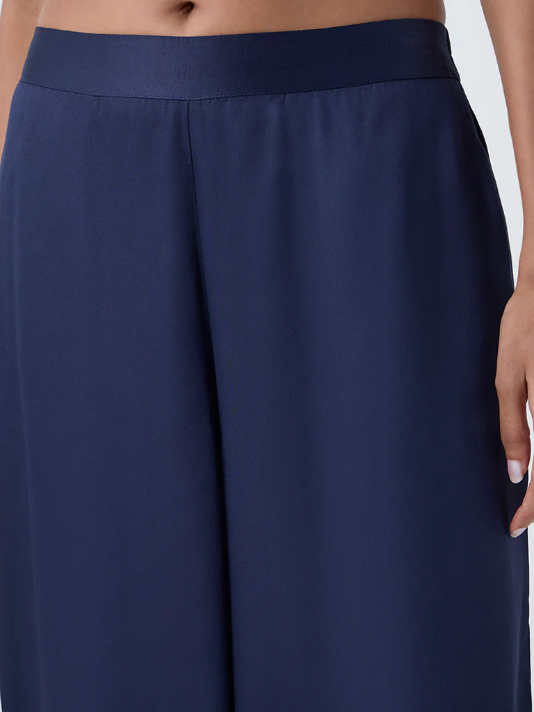 Zuba Indigo Solid Palazzos - Image 3