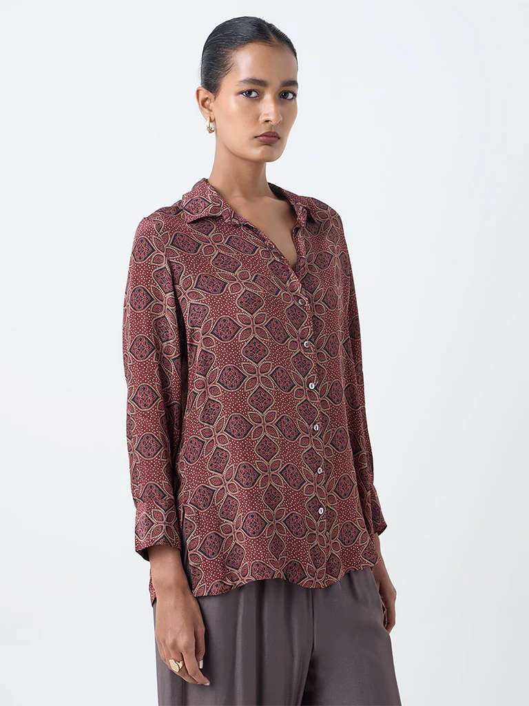 Zuba Rust Bagru Printed Tunic - Image 2